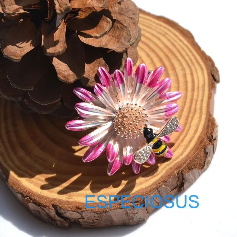 Bee in Pink Flower
