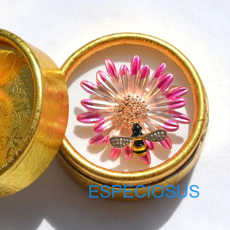 Bee in Pink Flower